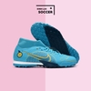 Giày Bóng Đá SF Nike Mercurial Vapor 14 Academy Blueprint Xanh Biển Vạch Cam Cổ Cao HQ TF