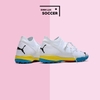 Giày Bóng Đá Puma Future Z 1.3 Trắng Đế Xanh Đỏ Vàng TF