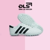 Giày Bóng Đá 3 Sọc Loại 1 ĐINH LỰC SOCCER Trắng Sọc Đen TF