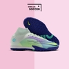 Giày Bóng Đá SF Nike Mercurial Superfly 8 Elite MDS005 Trắng Tím Xanh Ngọc Cổ Cao TF