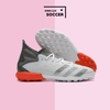 Giày Bóng Đá SF Adidas Predator Freak.3 Trắng Xám Đế Cam Cổ Cao HQ TF