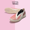 Giày Bóng Đá SF Adidas Predator Edge.1 Trắng Ngà Vạch Đỏ Không Dây TF