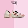 Giày Bóng Đá SF Adidas Predator Edge.1 Trắng Ngà Vạch Đỏ Không Dây TF