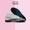 Giày Bóng Đá SF Nike Mercurial Superfly 7 Elite MDS003 Trắng Mũi Đen Cao Cổ TF