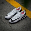 Giày Bóng Đá Nike Mercurial Vapor 15 Academy Xám Vạch Đen Đế Đệm Air Zoom TF