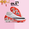 Giày Bóng Đá Nike Mercurial Superfly 9 Elite Trắng Gót Đỏ Cam Cổ Cao FG