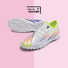 Giày Bóng Đá Adidas Predator Edge.3 Trắng Sọc 7 Màu Cao Cổ TF