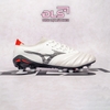 Giày Bóng Đá Mizuno Neo 4 Trắng Gót Đỏ Vạch Đen FG