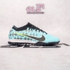 Giày Bóng Đá Nike Mercurial Vapor 15 Elite Xanh Biển Vạch Đen Gót Bạc TF