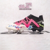 Giày Bóng Đá Puma Future Ultimate Trắng Vạch Xanh Gót Đen FG