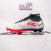 Giày Bóng Đá Nike Superfly 9 Elite Bạc Vạch Hồng Cổ Cao FG