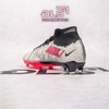Giày Bóng Đá Nike Superfly 9 Elite Bạc Vạch Hồng Cổ Cao FG