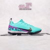 Giày Bóng Đá Trẻ Em Nike Mercurial Vapor 15 Pro Xanh Ngọc Gót Tím Đế Đệm Air Zoom TF