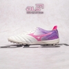 Giày Bóng Đá Mizuno Neo 3 Trắng Gót Tím Vạch Hồng TF