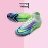 Giày Bóng Đá SF Nike Mercurial Superfly 8 Elite MDS005 Trắng Tím Xanh Ngọc Cổ Cao FG