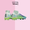 Giày Bóng Đá SF Nike Mercurial Superfly 8 Elite MDS005 Trắng Tím Xanh Ngọc Cổ Cao FG