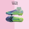 Giày Bóng Đá SF Nike Mercurial Superfly 8 Elite MDS005 Trắng Tím Xanh Ngọc Cổ Cao FG