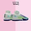 Giày Bóng Đá SF Nike Mercurial Superfly 8 Elite MDS005 Trắng Tím Xanh Ngọc Cổ Cao TF