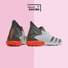Giày Bóng Đá SF Adidas Predator Freak.3 Trắng Xám Đế Cam Cổ Cao HQ TF