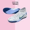 Giày Bóng Đá SF Nike Superfly 8 Acadermy Progress Xám Vạch Chuối Cổ Cao TF