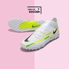 Giày Bóng Đá Nike Phantom GT2 Elite Trắng Vạch Đen Cổ Cao TF