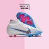 Giày Bóng Đá Nike Mercurial Superfly 9 Elite Trắng Vạch Xanh Ngọc FG