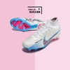 Giày Bóng Đá Nike Mercurial Superfly 9 Elite Trắng Vạch Xanh Ngọc FG