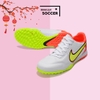 Giày Bóng Đá SF Nike React Tiempo Legend 9 Pro Trắng Vạch Vàng Gót Đỏ Bản Đẹp TF