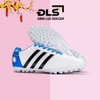 Giày Bóng Đá Wika 3 Sọc Toni Kroos Trắng Gót Xanh TF