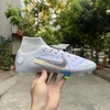 Giày Bóng Đá TQ Nike Mercurial 22 Superfly 8 Elite Trắng Xám Vạch Đen Cổ Cao FG