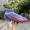 Giày Bóng Đá SF Nike Mercurial Superfly 8 Elite Mbappe Tím Cổ Cao FG
