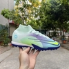 Giày Bóng Đá SF Nike Mercurial Superfly 8 Elite MDS005 Trắng Tím Xanh Ngọc Cổ Cao TF