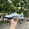 Giày Bóng Đá SF Nike Mercurial Vapor 14 Academy Trắng Xám Vạch Xanh TF