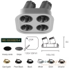 Đèn Spotlight Bốn Đèn Mặt Vuông MG-10030E70-4