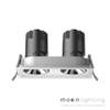 Đèn Spotlight Âm Trần Viền Mỏng Vuông Đôi MG- 100302P55-2