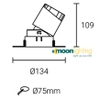 Đèn Spotlight âm trần tràn viền MG-100304T75