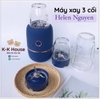 MÁY XAY 3 CỐI THUỶ TINH ĐA NĂNG HỒNG/ XANH TÍM THAN