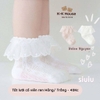TẤT LƯỚI CỔ VIỀN REN HỒNG/ TRẮNG CHO BÉ TỪ 6 THÁNG ĐẾN 3TUỔI