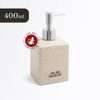 (400ml) Bình sứ đựng dầu gội, sữa tắm, nước rửa tay khách sạn - dáng vuông