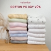 PC - Vải thun cotton PC dày vừa in hình caro, chấm bi đơn giản cho mẹ và bé