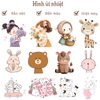 Hình ủi nhiệt - Hình to - sử dụng bàn ủi ép hình vào quần áo, đầm váy,....giặt máy vô tư, không phai màu.