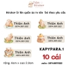 Sticker in tên bé theo yêu cầu - Dùng bàn ủi  ép hình lên quần áo cho bé đi học