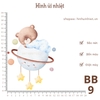 Hình ủi nhiêt - Chủ đề Bóng Bay - sử dụng bàn ủi ép hình lên quần áo, đầm váy,....giặt máy vô tư