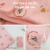 4C | Vải thun cotton 4 chiều in họa tiết đáng yêu cho trẻ sơ sinh, trẻ nhỏ, mẹ bé