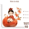 TET | Hình ủi nhiết chủ đề TẾT, ủi các loại vải cotton, thô,... giặt máy vô tư, bền màu