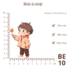 Hình ủi nhiệt - chủ đề BÉ YÊU - sử dụng bàn lá ép lên quần áo, giặt máy vô tư,...