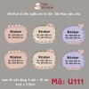 Sticker in tên bé theo yêu cầu - mẫu mới cập nhật
