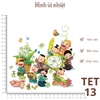 TET | Hình ủi nhiết chủ đề TẾT, ủi các loại vải cotton, thô,... giặt máy vô tư, bền màu