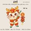 Pet - Hình ủi nhiệt trang trí quần áo chủ đề Tết Nguyên Đán, mẫu mới 2024, sỉ và lẻ.