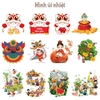 TET | Hình ủi nhiết chủ đề TẾT, ủi các loại vải cotton, thô,... giặt máy vô tư, bền màu